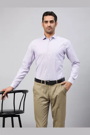 Club York Checked Spread Collar Long Sleeves Formal Shirt