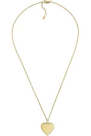 Fossil Heart Shaped Pendant With Minimal Chain