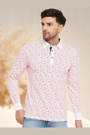 WILD WEST Men Printed Polo Collar Pockets T-shirt