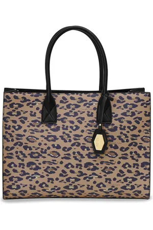 Roberto Cavalli Modena Animal Printed Structured Handheld Bag