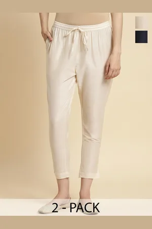 Rangita Women Pack Of 2 Relaxed Straight Leg Slim Fit Pleated Trousers