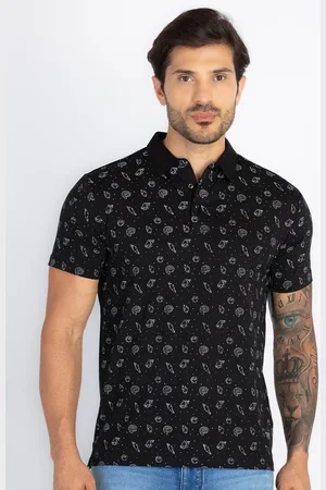Status Quo Men Printed Polo Collar Pure Cotton Pockets T-shirt