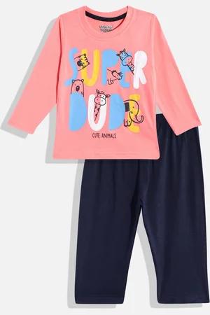 Eteenz Boys Premium Cotton Printed T-shirt with Trousers