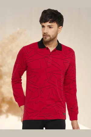 WILD WEST Men Printed Polo Collar Pockets T-shirt