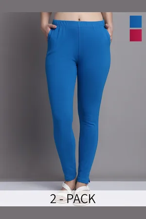 Jinfo Pack Of 2 Skinny-Fit Ankle Length Leggings With Side Pockets