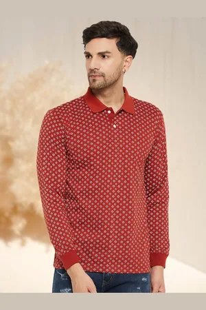 WILD WEST Men Printed Polo Collar Pockets T-shirt