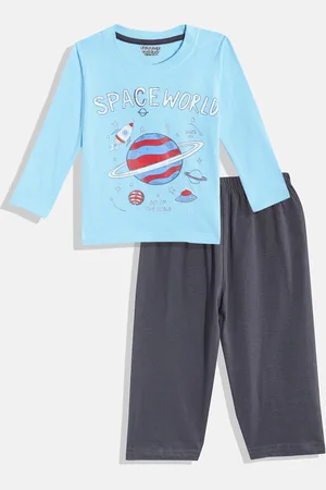 Eteenz Boys Premium Cotton Printed T-shirt with Trousers