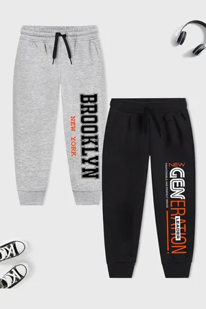 HERE&NOW Boys Pack Of 2 Printed Cotton Joggers