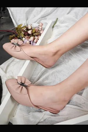 Mast & Harbour Women Mules with Bows Flats