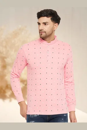 WILD WEST Men Printed Polo Collar Pockets T-shirt