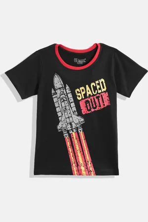 Eteenz Boys Graphic & Typography Printed Premium Cotton Round-Neck T-shirt