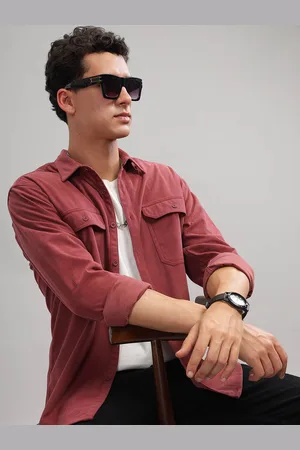 HERE&NOW Spread Collar Long Sleeves Casual Shirt