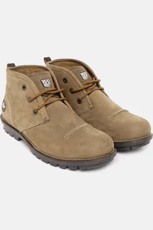 Woodland Men Nubuck Leather Mid-Top Boots