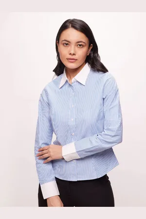 Bombay High Women Slim Fit Striped Banker Shirt