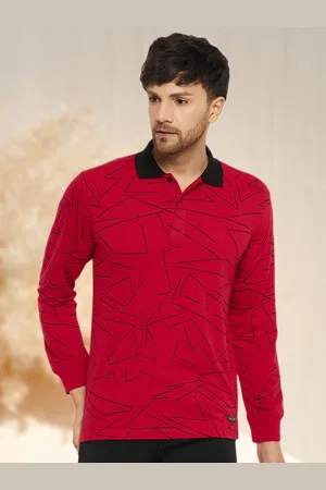 WILD WEST Men Printed Polo Collar Pockets T-shirt