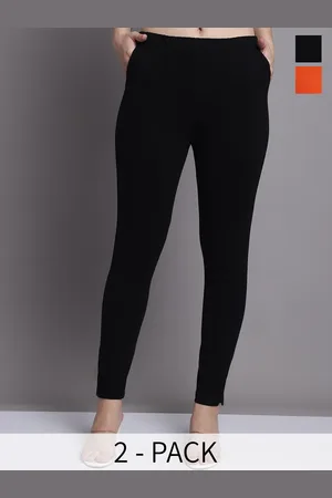 Jinfo Pack Of 2 Skinny-Fit Ankle Length Leggings