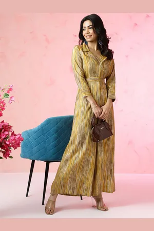 Anouk Shawl Neck Printed Basic Jumpsuit