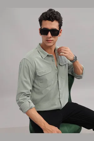 HERE&NOW Spread Collar Long Sleeves Casual Shirt