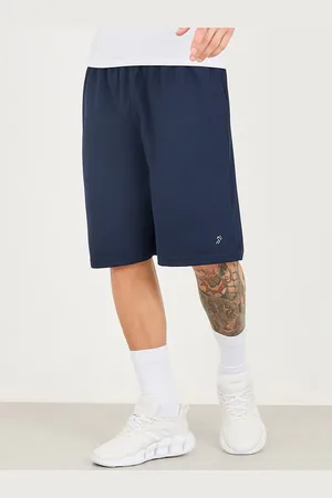 Styli Men Micro Pique Knit Reflective Logo Oversized Training Shorts