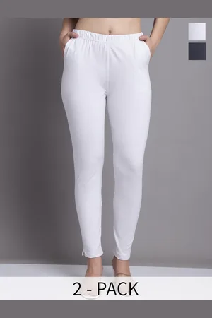 Jinfo Pack Of 2 Skinny-Fit Ankle Length Leggings