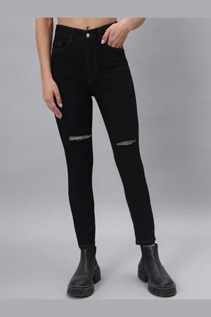 BAESD Women Skinny Fit High-Rise Mildly Distressed Stretchable Jeans