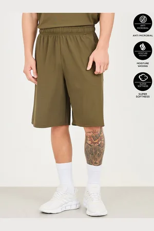 Styli Men Micro Pique Knit Reflective Logo Oversized Training Shorts