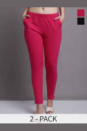 Jinfo Pack Of 2 Skinny-Fit Ankle Length Leggings With Side Pockets