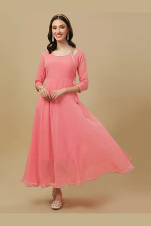 Kalini Round Neck Fit & Flare Cut-Outs Midi Dress