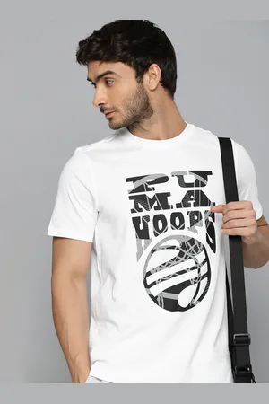 PUMA Men The Hooper Basketball Brand Logo Printed T-shirt