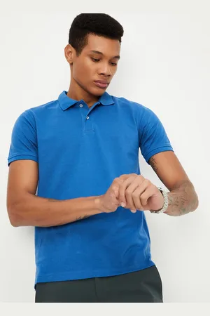 Max Collection Men Polo Collar Short Sleeves Cotton T-shirt