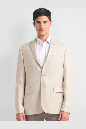 Arrow Dobby Checked Single-Breasted Blazer