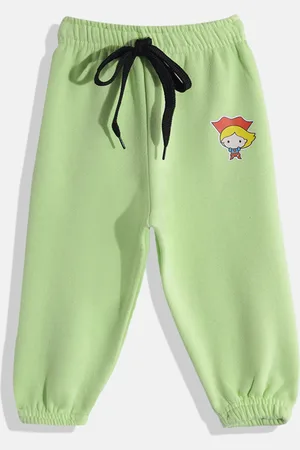 Eteenz Infant Girls Mid-Rise Cotton Premium Fleece Joggers