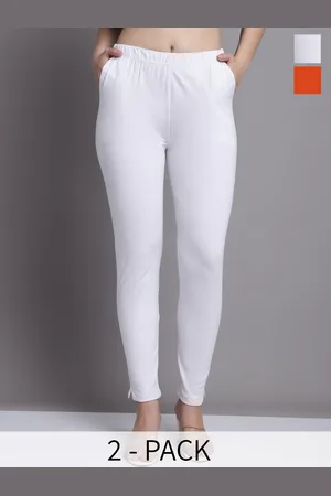 Jinfo Pack Of 2 Skinny-Fit Ankle Length Leggings With Side Pockets