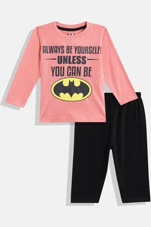 Eteenz Boys Batman Printed Premium Cotton T-shirt with Trousers