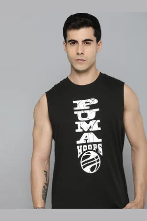 PUMA Men The Hooper Basketball Brand Logo Printed T-shirt