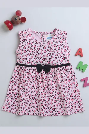 BUMZEE Girls Floral Printed Fit & Flare Dress