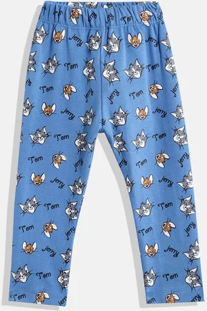 Eteenz Infant Girls Tom & Jerry Printed Mid-Rise Premium Cotton Leggings