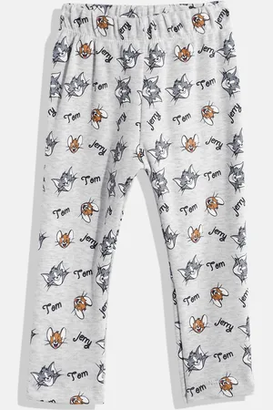 Eteenz Infant Girls Tom & Jerry Printed Mid-Rise Premium Cotton Leggings