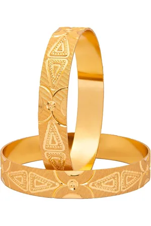 Shivansh Set of 2 Gold-Plated * Toned Textured Bangles