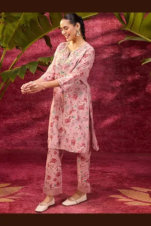 Buy Nayam by lakshita Embroidered Lace Insert Kurta online