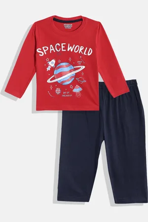 Eteenz Boys Premium Cotton Printed T-shirt with Trousers