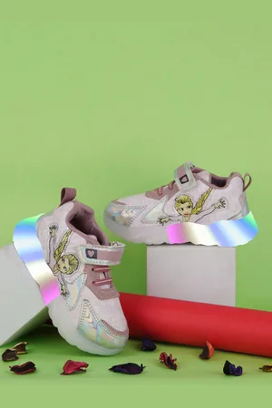 BAESD Girls Barbie Printed LED Sneakers