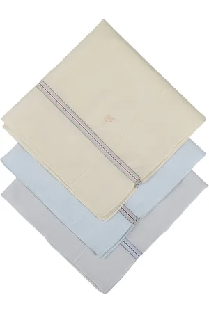 Arrow Men Pack of 3 Striped Pure Cotton Handkerchief