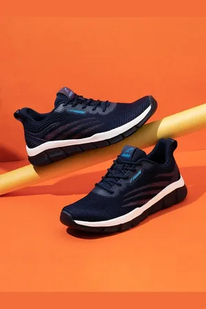 Red Chief Men Blue Mesh Running Lace-Ups Shoes
