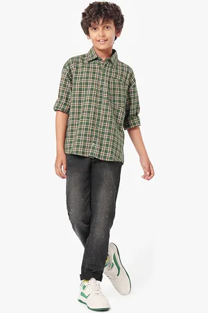 LilPicks Boys Relaxed Opaque Checked Casual Shirt