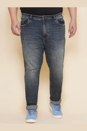 John Pride Men Plus Size Mid Rise Stretchable Jeans
