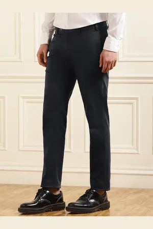 Hiltl Men Mid Rise Cotton Formal Trousers