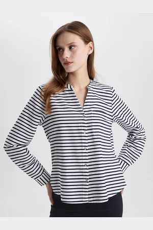 DeFacto Women Horizontal Stripes Opaque Striped Casual Shirt