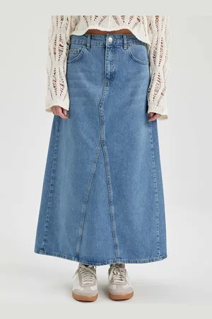DeFacto Pure Cotton Maxi A-Line Skirt