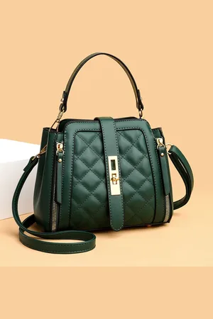 Diva Dale Textured PU Structured Handheld Bag with Quilted